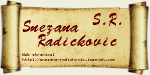 Snežana Radičković vizit kartica